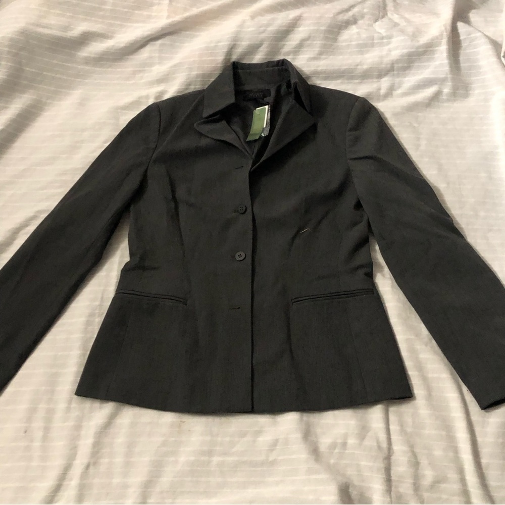 The Limited Blazer Womens Gray Single Breasted Long Sleeves NEW Sz M